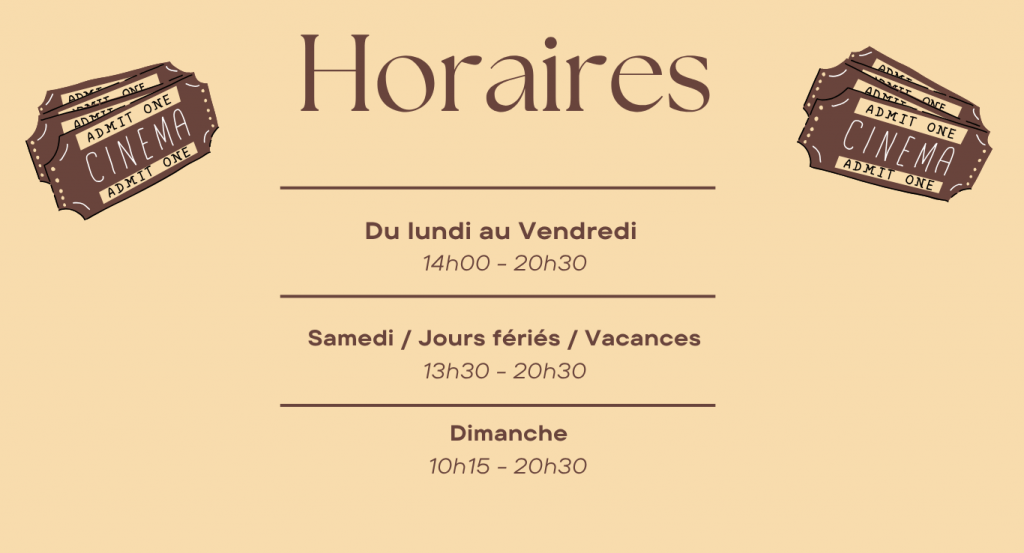 actualité Horaires du cinéma