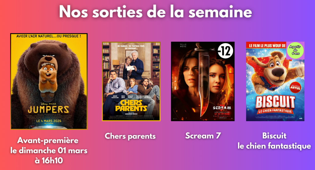 actualité Nos sorties de la semaine