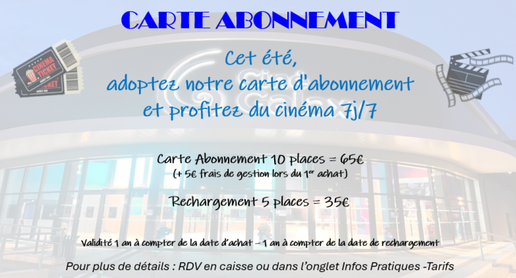 actualité Carte Abonnement (version été)